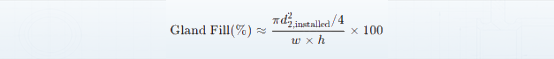 02 o ring gland fill area formula