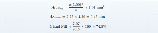 03 o ring gland fill calculation example