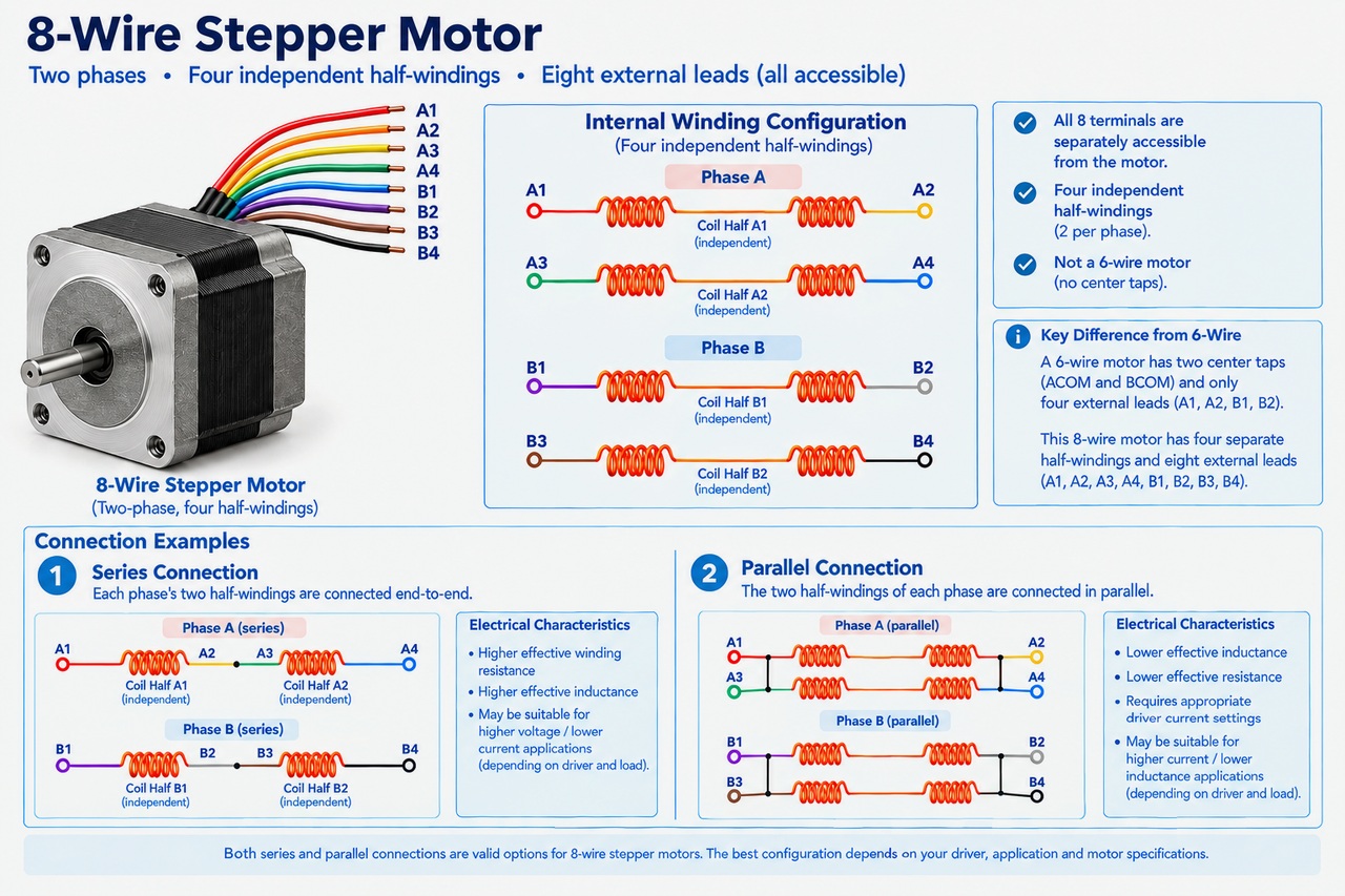 8 wire stepper motor wiring diagram
