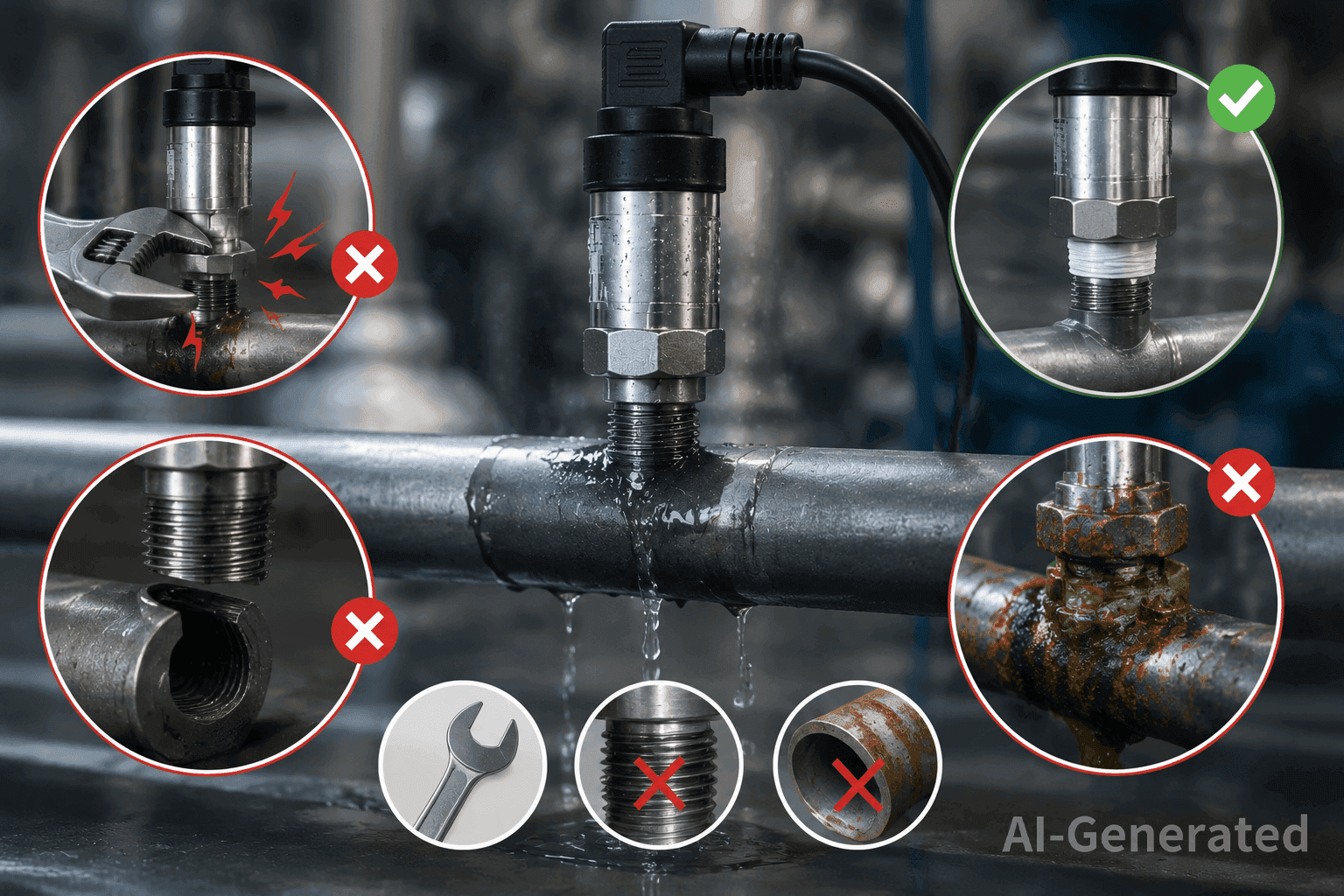 Pressure Sensor Leakage or Mechanical Damage