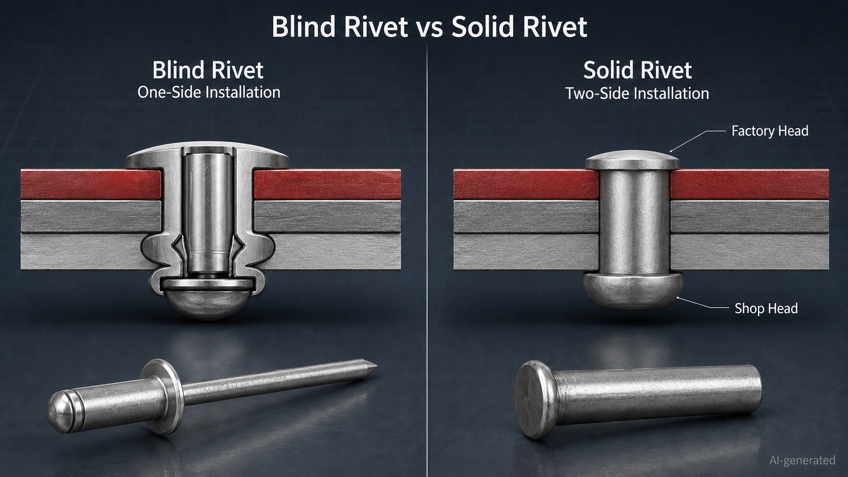 blind rivet vs solid rivet comparison hero