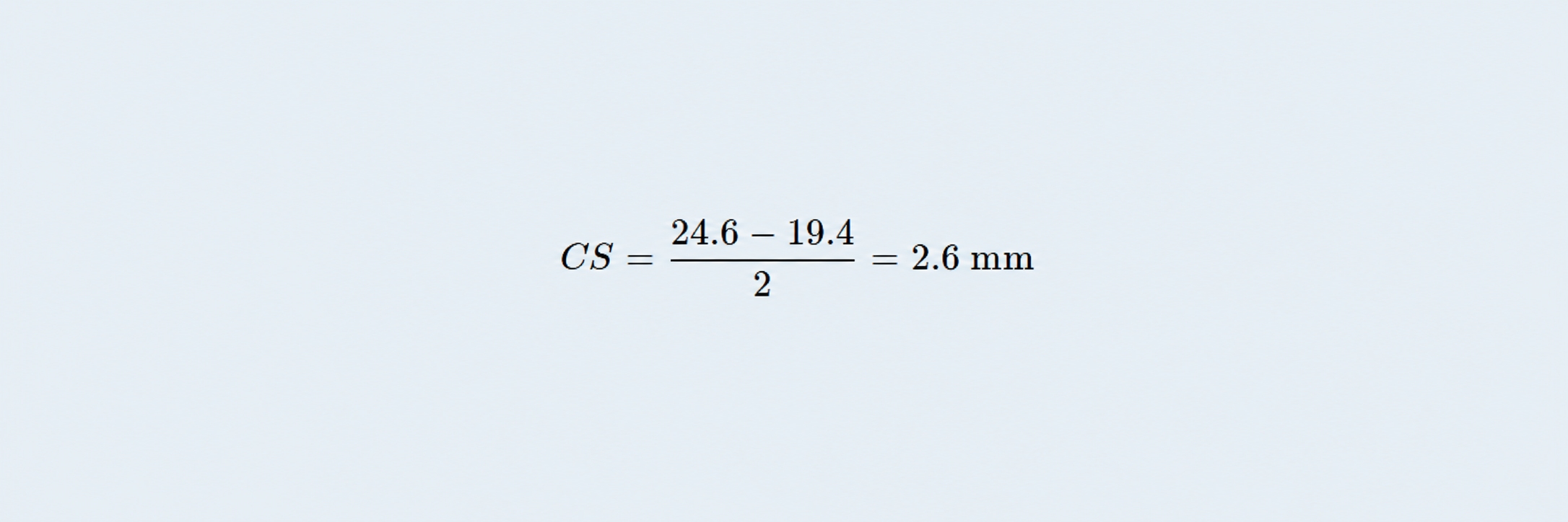 example 2 calculate cs from id and od