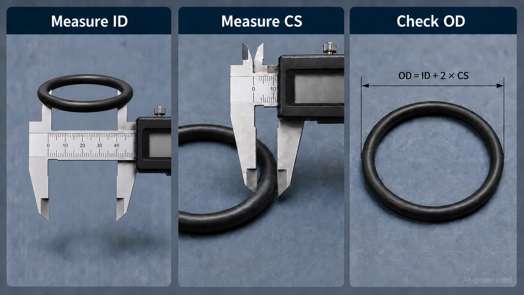 how to measure an o ring id cs od