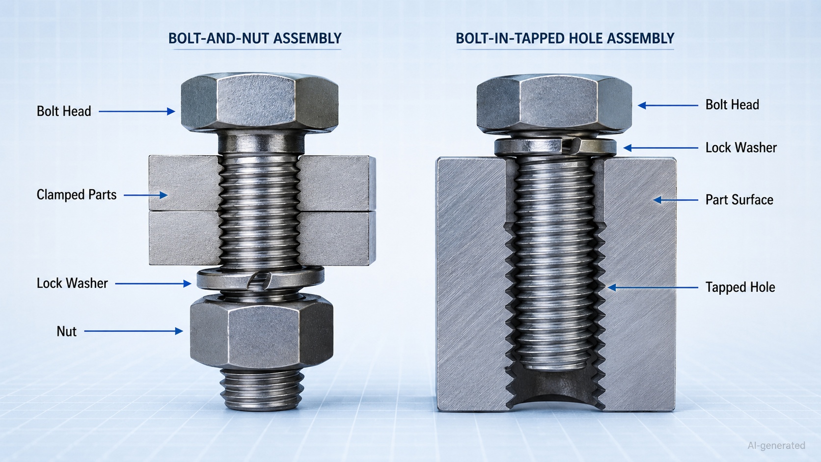 lock washer placement diagram