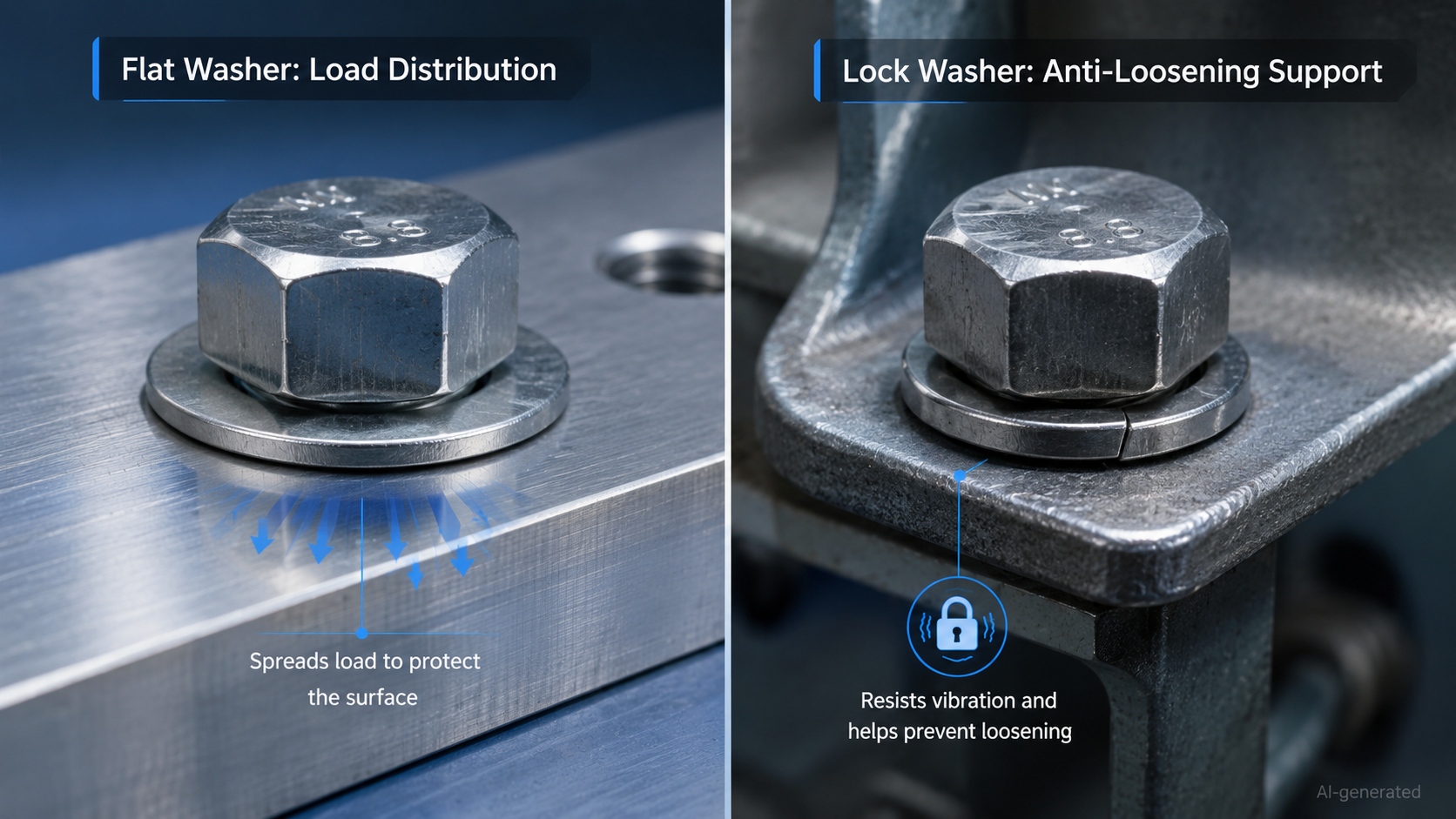 lock washer vs flat washer