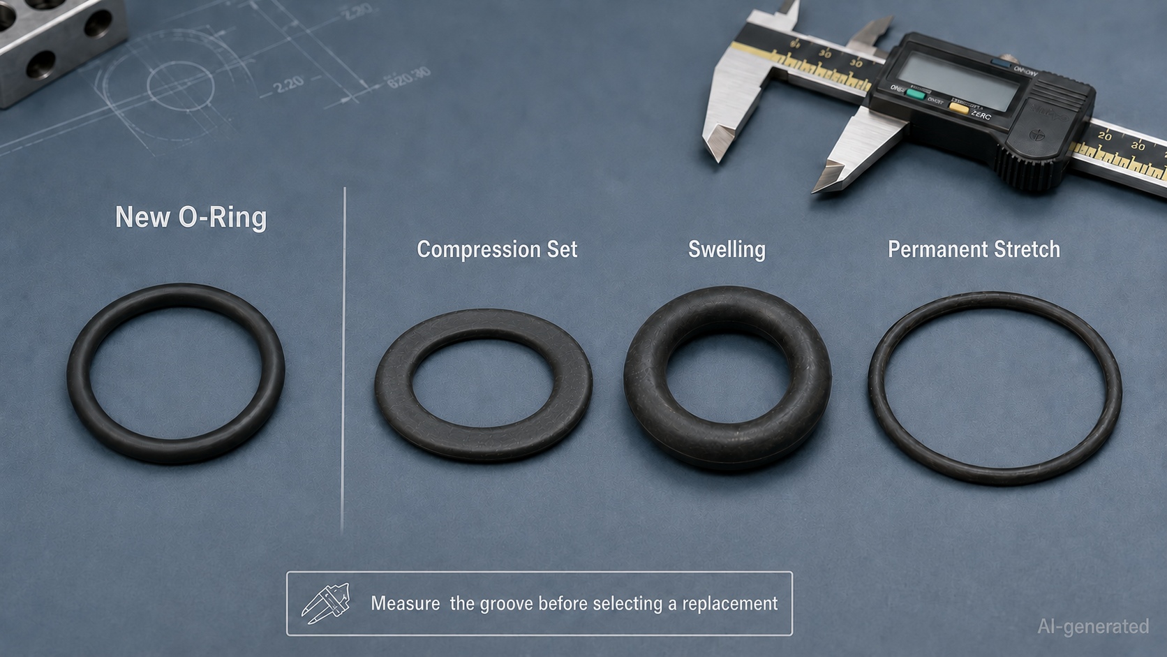 new vs used o ring measurement errors