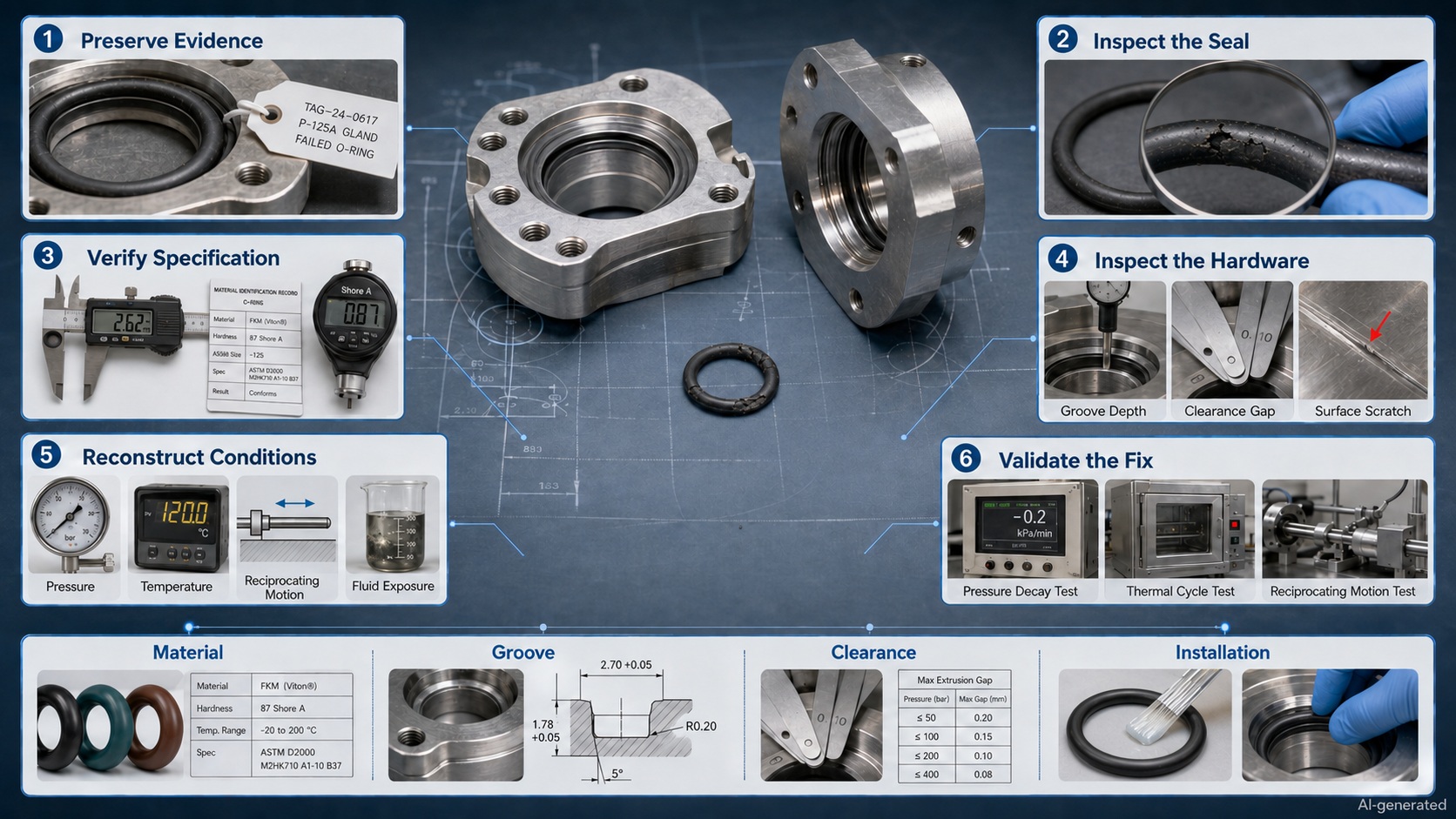 o ring failure analysis workflow summary