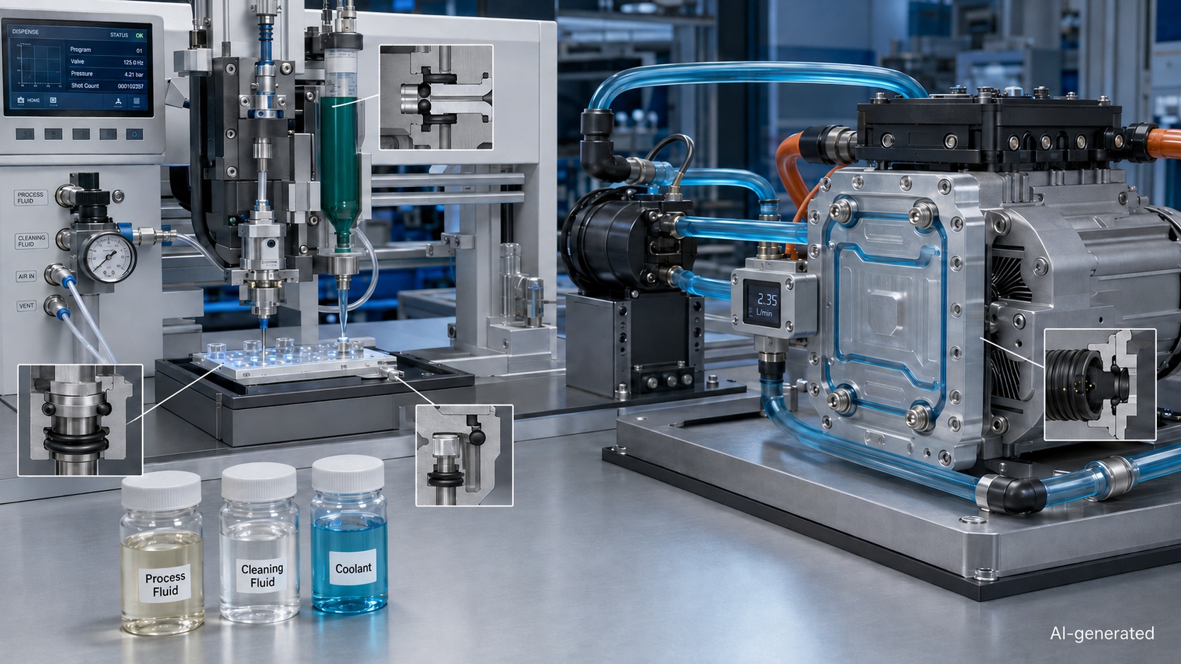 o ring fluid handling liquid cooling applications