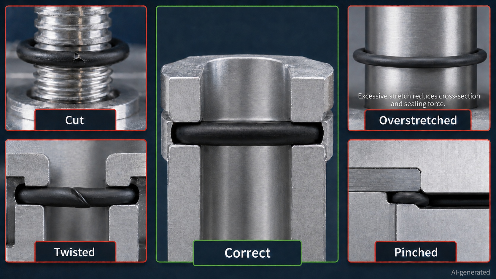 o ring installation mistakes comparison