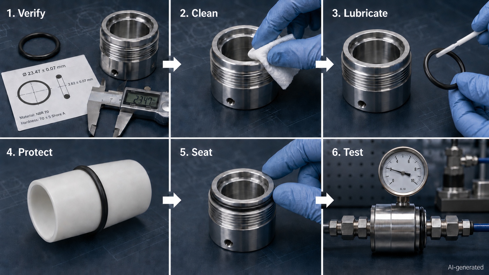 o ring installation step by step workflow
