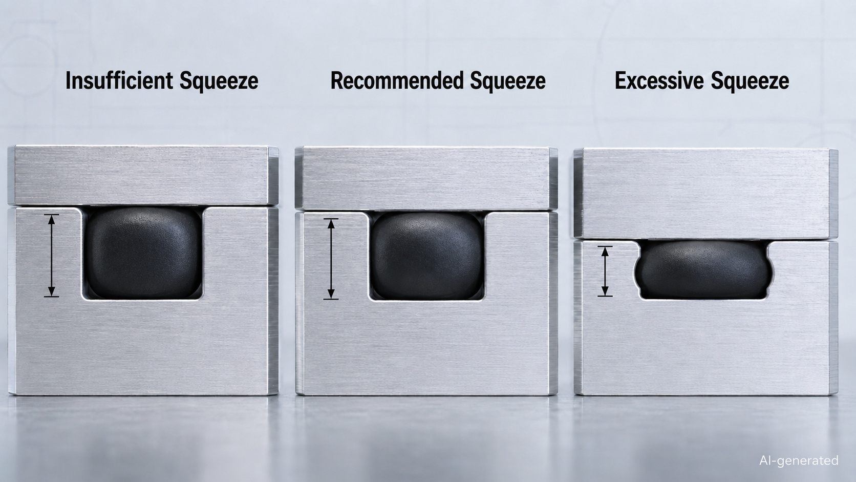 o ring squeeze comparison