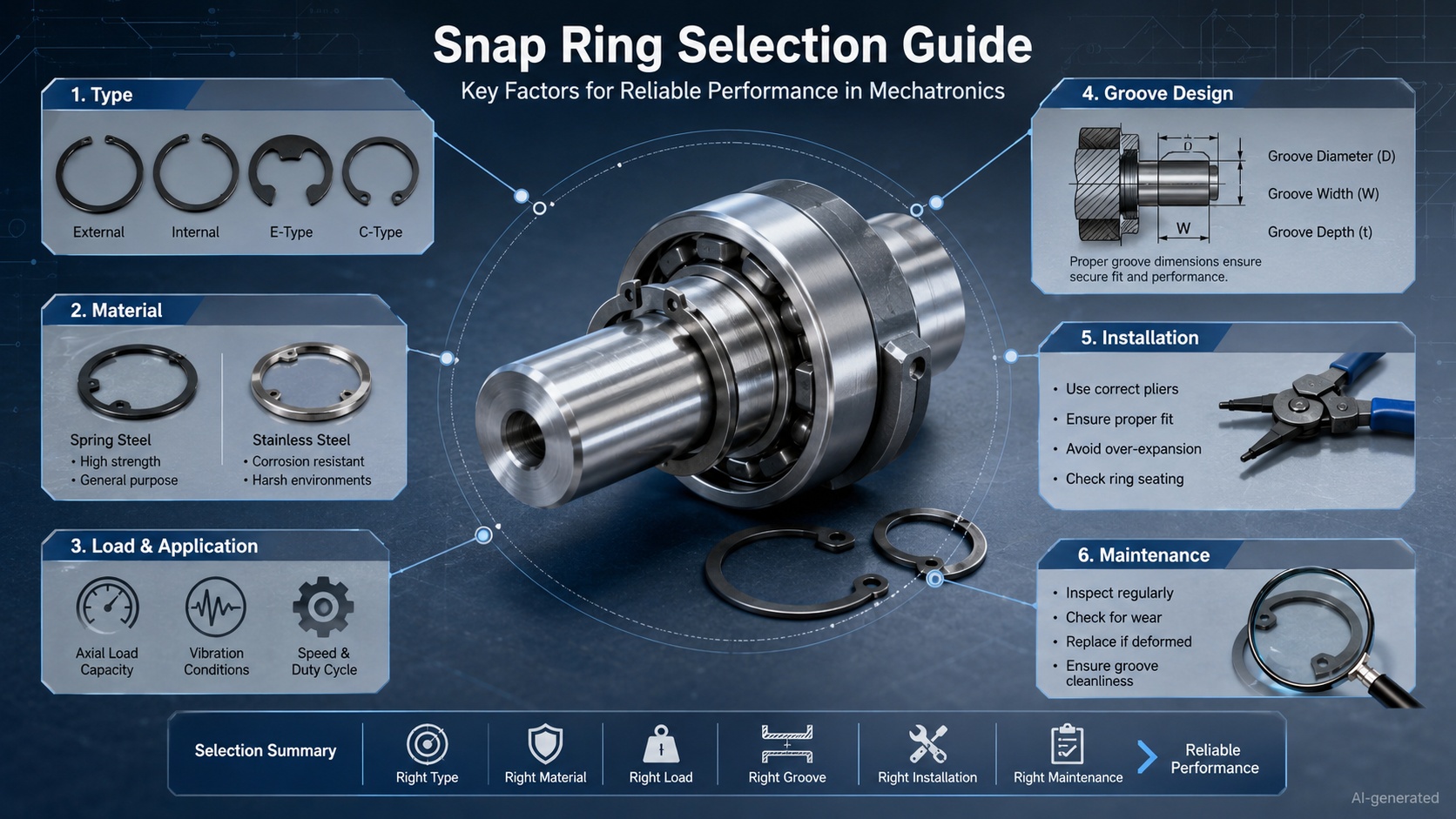 snap ring selection guide