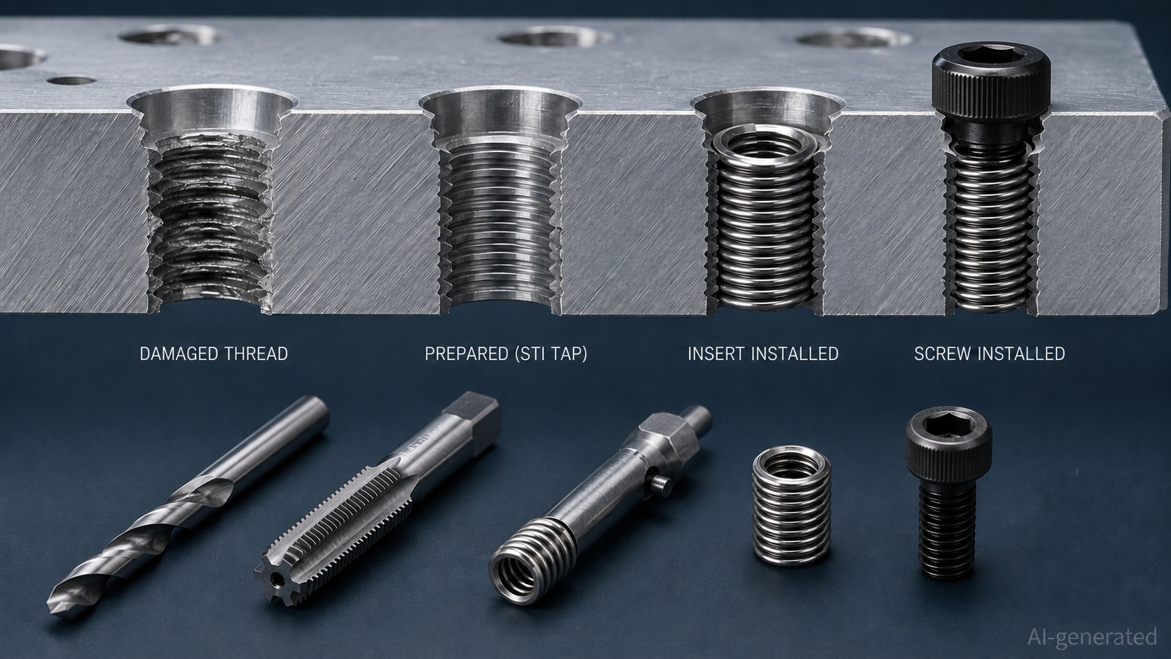 threaded inserts metal thread repair