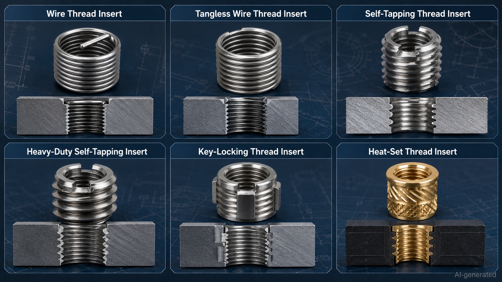 threaded inserts types comparison