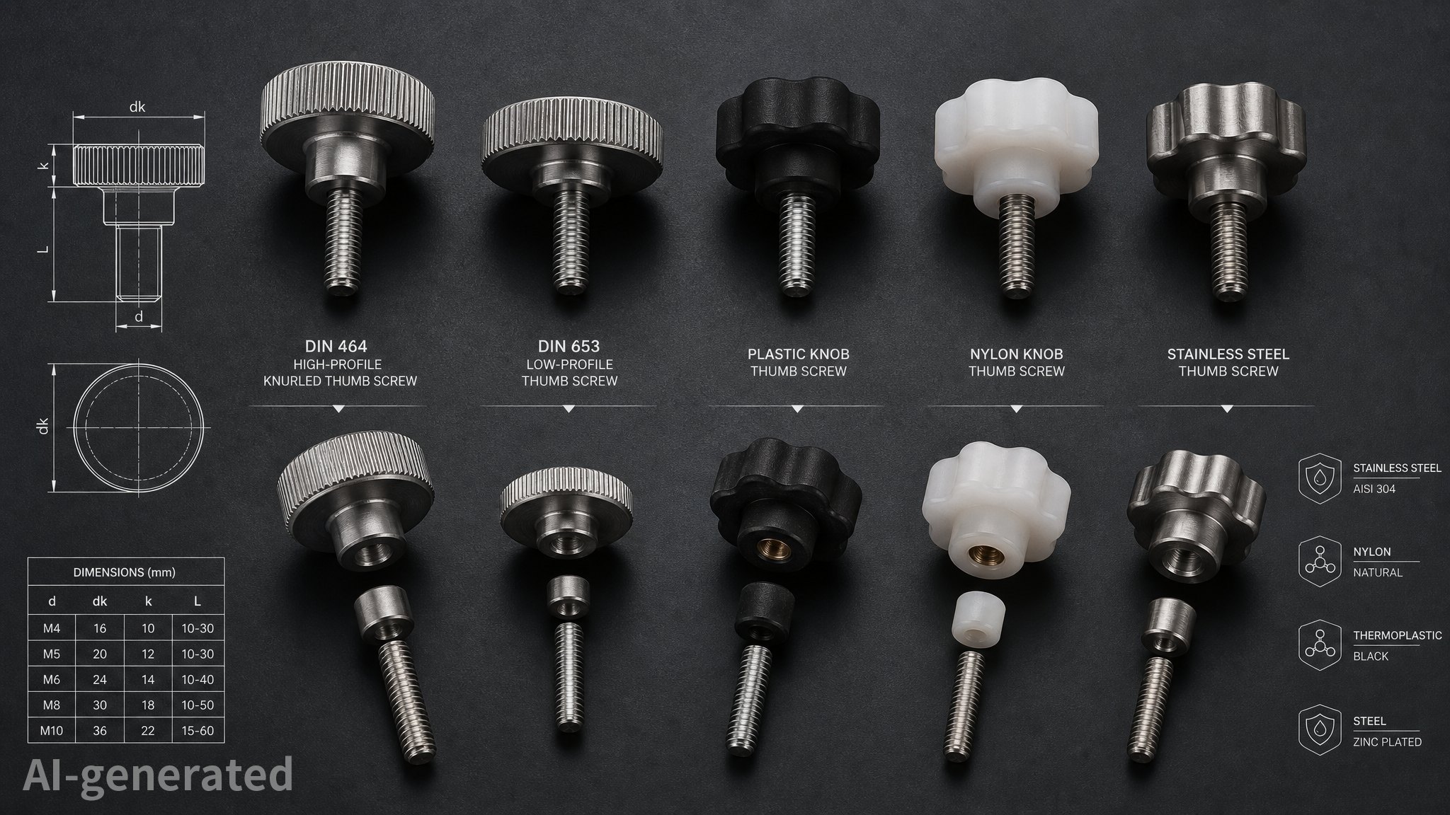 thumb screw types comparison