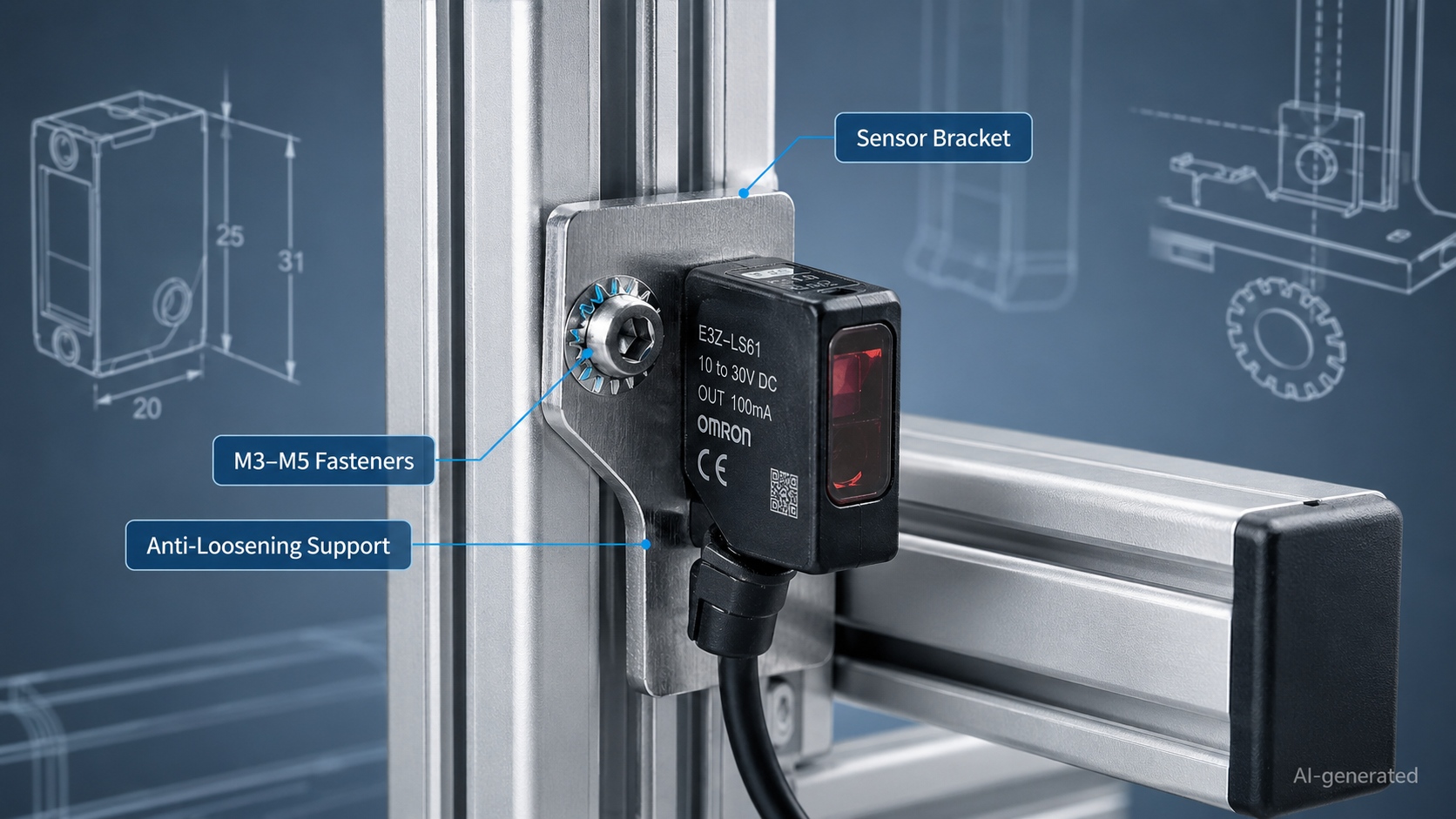 tooth lock washer sensor bracket application