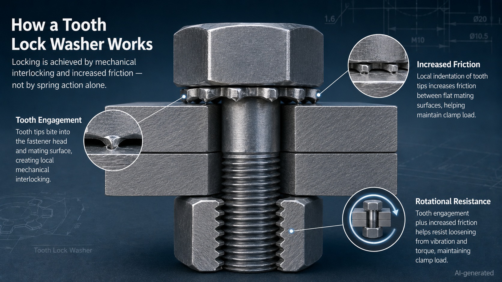 tooth lock washer working principle