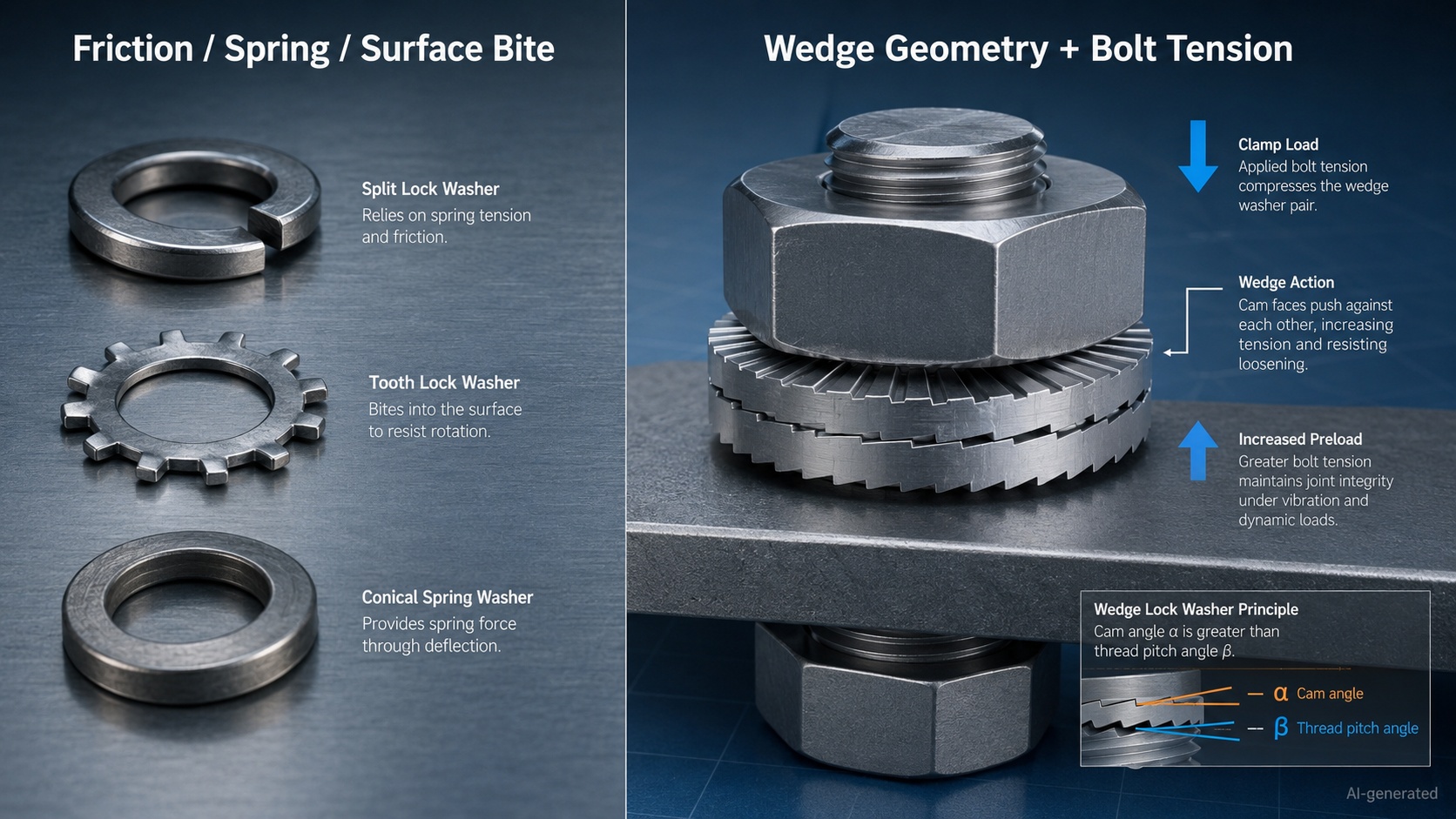 wedge lock washer vs traditional washers
