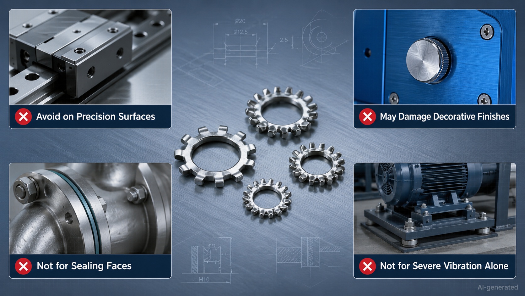 when not to use tooth lock washer