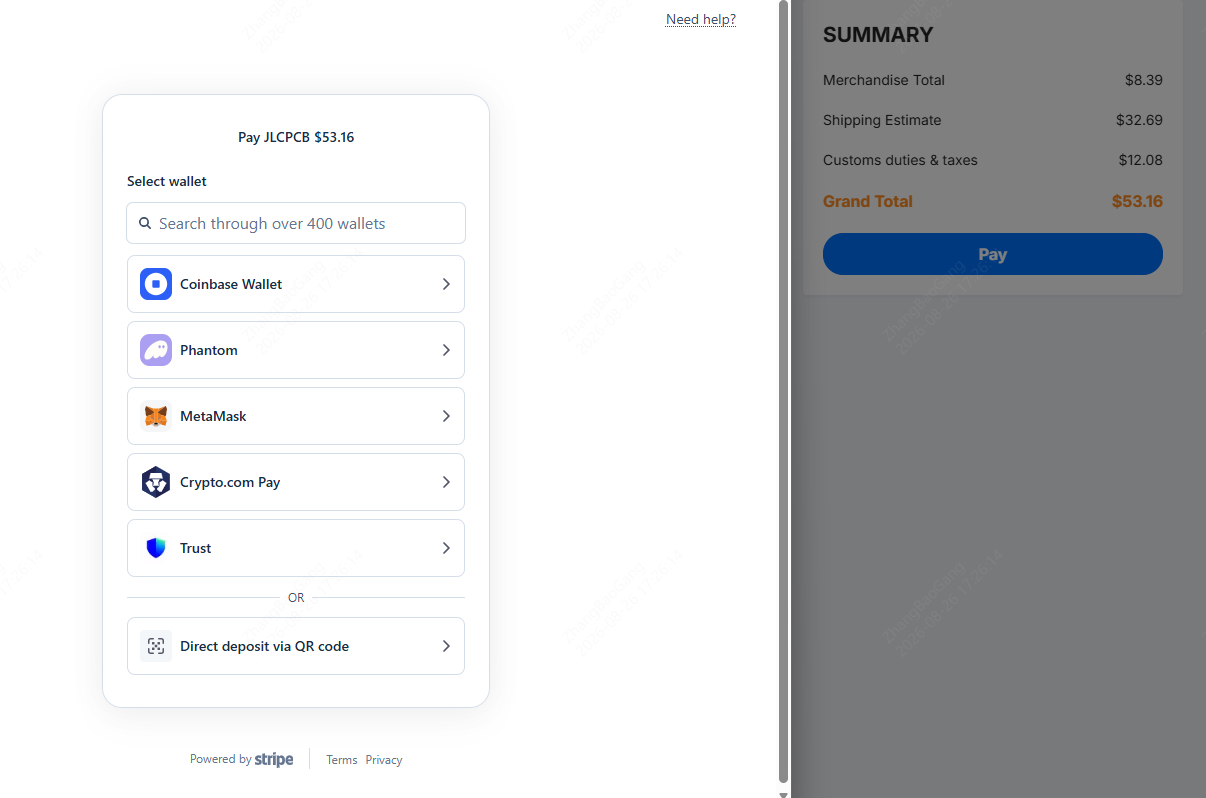 Before using this feature, please bind your crypto wallet in the Account Center or on the payment page.