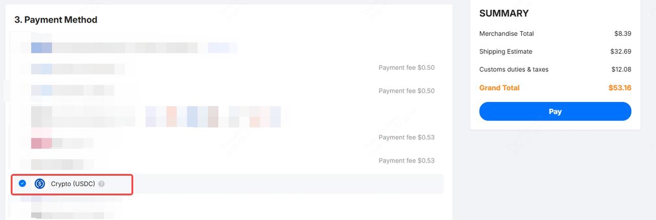 JLC now supports stablecoin payments. You can find the Crypto (USDC) option in the Payment Center.